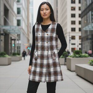 Vintage Plaid Jumper Dress